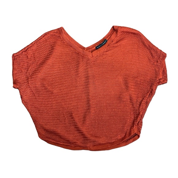 White House Black Market Tops - White House Black Market Crop Sweater Burnt Orange